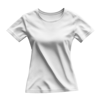 White t shirt on transparent background, perfect for mockups and designs png