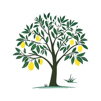 Stylish Lemon Tree Unique Illustration vector