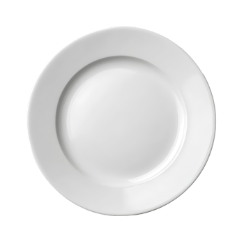 Minimalist top view of a transparent plate on a simple transparent background showcasing elegance in dining presentation, top view of transparent plate on transparent background png