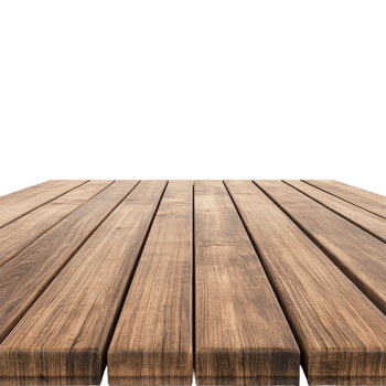 Empty brown wooden tabletop isolated against a clean transparent background for use in various design projects, Brown empty wooden table top isolated on transparent backgroundfile png
