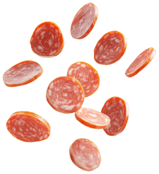 Savory Slices of Cured Italian Salami png