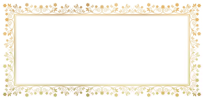 vintage baroque ornament in gold frame isolated on white background decorative frame elegant element for Empty page decoration, picture frame, invitations and greeting card template, image photo frame vector