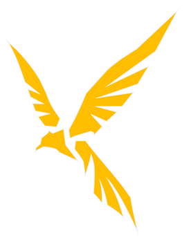 Flying bird drawn with simple geometric shapes png