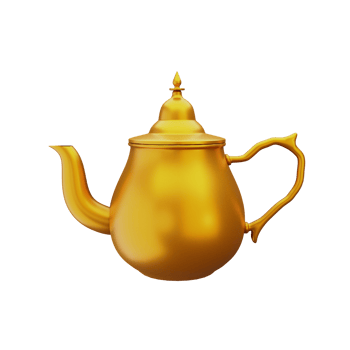 Teapot 3D icon Illustration png