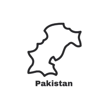A map of Pakistan vector