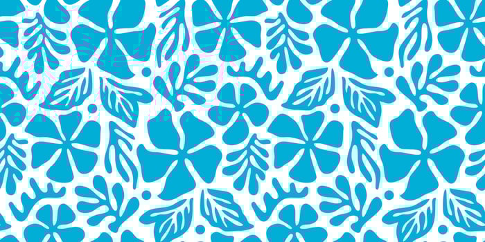 Blue and white abstract floral seamless art pattern. Trendy contemporary floral nature shape background illustration. Natural organic plant leaf print artwork wallpaper. Vintage spring.fabric design vector