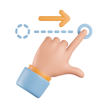 Hand Swipe Right 3D Icon png