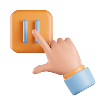Tap Pause Button 3D Icon png