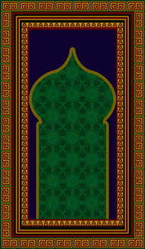 traditional style Muslim rug vector