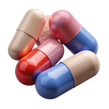 dramatic artistic Medical Pills and Capsules Transparent Background high resolution png