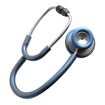 serene traditional Medical Stethoscope Front View Transparent Background premium png