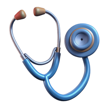impressive creative Medical Stethoscope Top View Isolated png