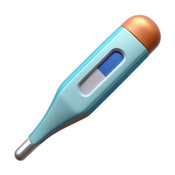 serene modern Medical Thermometer Digital Display Transparent Background detailed png