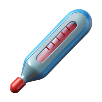 dramatic contemporary Medical Thermometer Side View Isolated Element detailed png