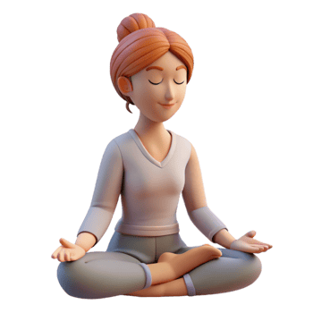 elegant vintage Meditating Woman Side View Isolated with Soft Lighting authentic png