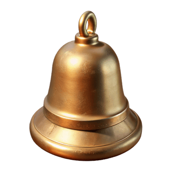 vibrant traditional Meditation Bell Brass Shiny Isolated genuine png