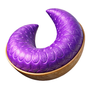 magnificent rustic Meditation Cushion Crescent Shape Purple Color Cutout high quality png