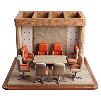 wonderful contemporary Meeting Room Interior Front View Cutout Element exclusive png