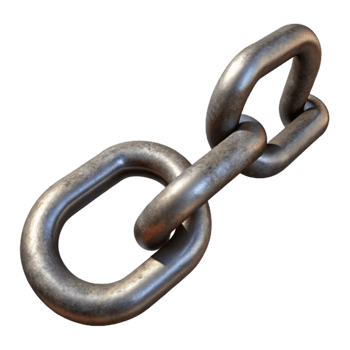 beautiful rustic Metal Chain with Hook Isolated Element genuine png