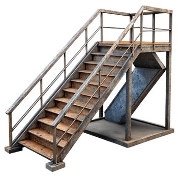 impressive modern Metal Fire Escape Staircase Cutout Isolated high resolution png