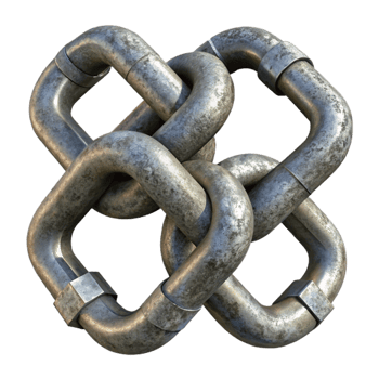 beautiful rustic Metal Gate Chain Link Detail Cutout png