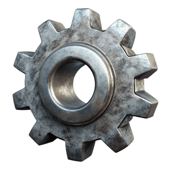 magnificent traditional Metal Gear Cogwheel Close Up Transparent Background original png