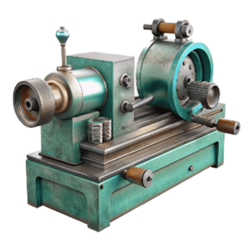 dramatic modern Metal Lathe Machine Side View Cutout Element high quality png