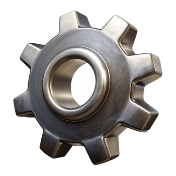 stunning contemporary Metallic Gear Cogwheel Rotating Animation Cutout high resolution png