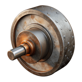 beautiful vintage Metal Lathe Machine Top View Cutout Element exclusive png