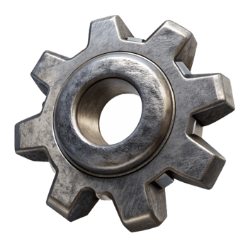 magnificent contemporary Metallic Gear Cogwheel Set Isolated Element exclusive png