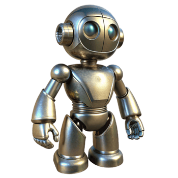 wonderful modern Metallic Robot Body with Reflective Surface Isolated Element high quality png