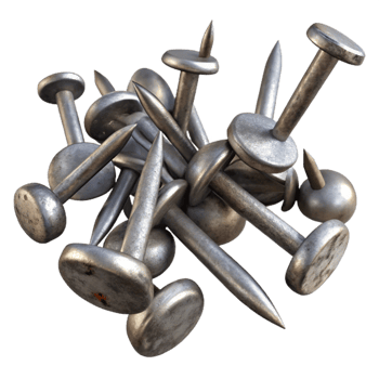 dramatic creative Metal Nails Scattered Isolated Cutout premium png