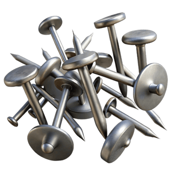 impressive contemporary Metal Nails Scattered Isolated Cutout authentic png