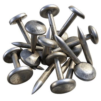 beautiful traditional Metal Nails Scattered Isolated Cutout original png