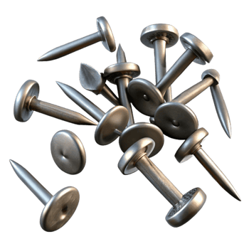 elegant artistic Metal Nails Scattered Transparent Background high resolution png