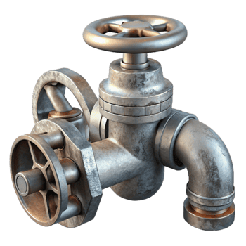 serene creative Metal Pipes Valve Close Up Transparent detailed png