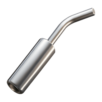 stunning contemporary Metal Straw Silver Angled View Isolated genuine png