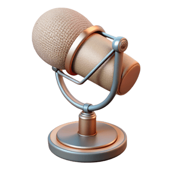impressive creative Microphone on Stand with Pop Filter Isolated authentic png