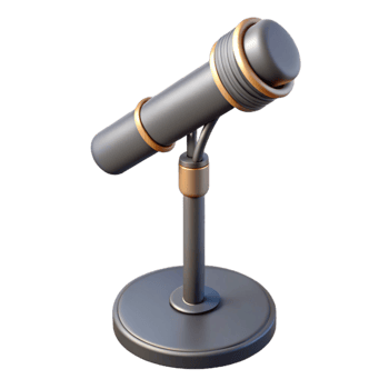 serene vintage Microphone Stand Adjustable Height Isolated original png