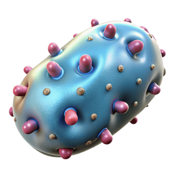 beautiful creative Microscopic Bacteria Close Up View Transparent Element png