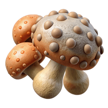 wonderful creative Microscopic Fungi Close Up View Isolated Element premium png