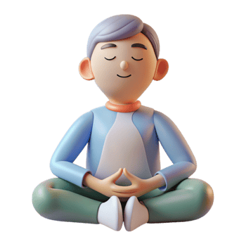 dramatic abstract Mindful Breathing Exercise Illustration Transparent Background professional png