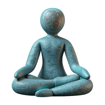 vibrant contemporary Mindful Breathing Exercise Silhouette Cutout Element png