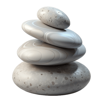 vibrant modern Mindfulness Stones Stacked Transparent Background exclusive png