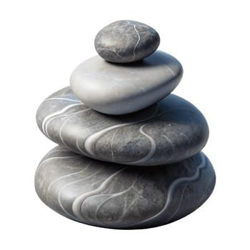 beautiful abstract Mindfulness Stones Stacked Transparent Background detailed png