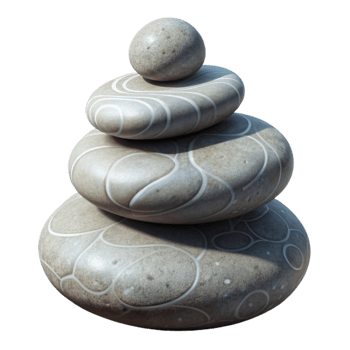 elegant creative Mindfulness Stones Stacked Transparent Background authentic png