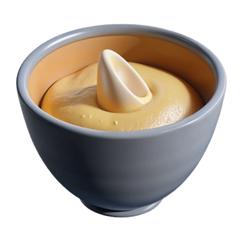 wonderful rustic Mixing Bowl with Batter Isolated png