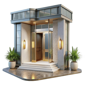 extraordinary modern Modern Apartment Building Entrance Lobby Transparent Background exclusive png