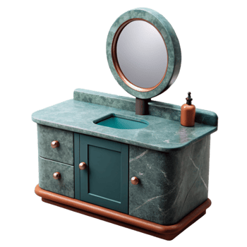 vibrant abstract Modern Bathroom Vanity with Mirror Transparent exclusive png
