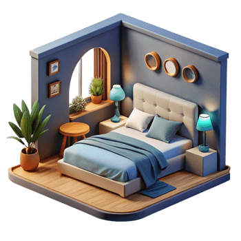 stunning classic Modern Bedroom Interior Cutout exclusive png